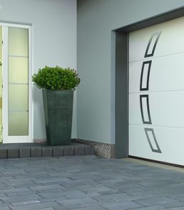 Porte sectionnelle motif